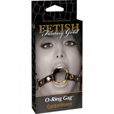 Кляп-рамка Fetish Fantasy Gold O-Ring Gag черный с золотом