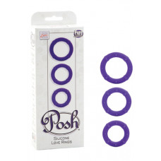 Набор эрекционных колец Posh Silicone Love Rings фиолетовый