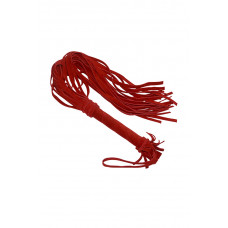 Плеть из натуральной велюровой кожи красная 65см